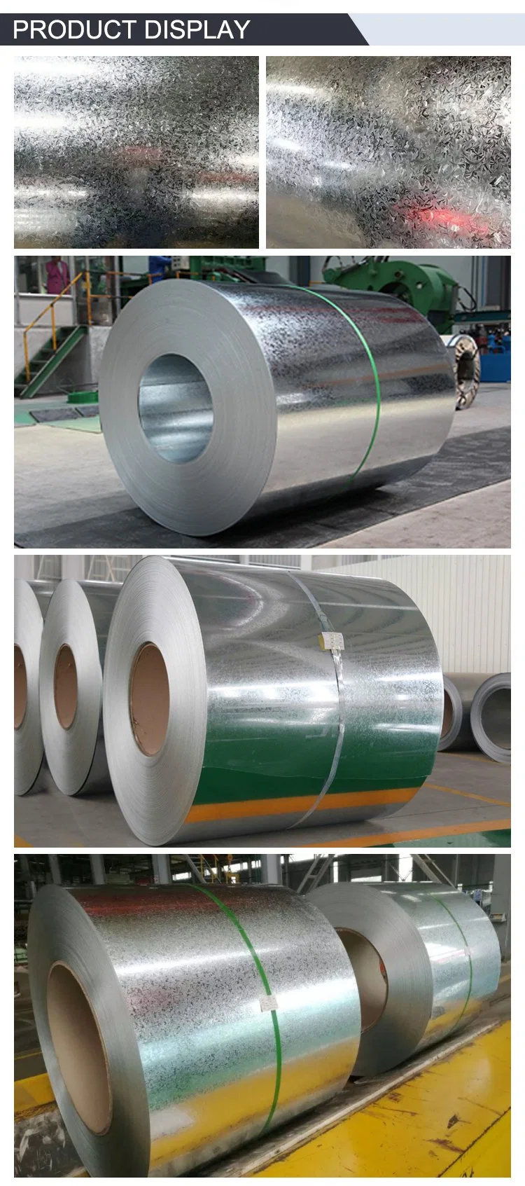 Hot DIP Galvanizing Roofing Sheet PPGI Dx51 Zinc Coated Cold and Hot Dipped Galvanized Steel Coil